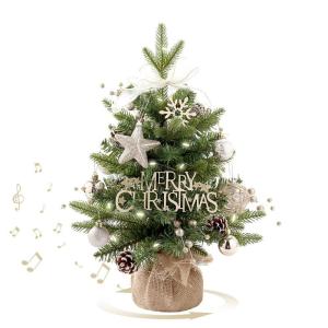 Weihnachtsbaum mit Beleuchtung 50cm Rotierende Weihnachtsbaum-Spieluhr Set Weihnachtsbaum Klein Mini Weihnachtsbaum Weihnachtsdekoration Tisch Weihnachtsbaum Weihnachten Geschenke 