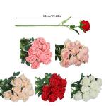 Realistische künstliche Rosensträuße für Küche, Garten, Hochzeit, Tafelaufsatz, Dekoration, 12 Stück