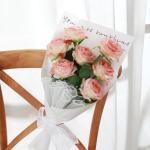 10 stuks kunstmatige zijden roos bloemen enkele stengel neprozen bloemen voor thuis feest bruiloft boeket (vlees roze)