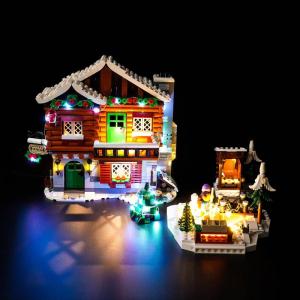 Ledlichtset compatibel met Lego Alpine Lodge (geen model), decoratieverlichtingsset voor Icons 10325 Almhut, creatief speelgoed, update versie