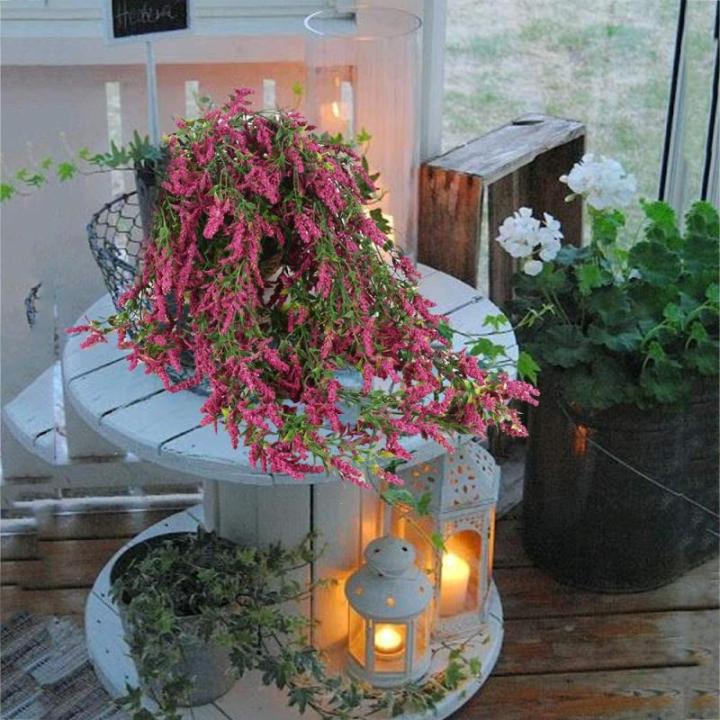 Kunstlavendel, , paarse , voor bruiloft, muur binnen en buiten, hangende plantenbak, balkon, hek, rooster