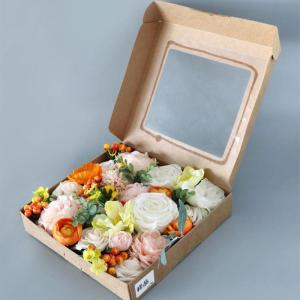 Künstliche Blumen in Rosa und Orange, Box-Set für selbstgemachte Hochzeitssträuße, Tafelaufsätze, Arrangements, Partys, Babypartys