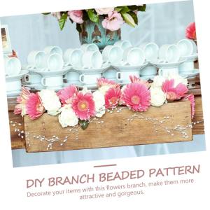 5 Stück Kristallperlen Blumen Hochzeit Party Acrylperlen Blumenzweig Acrylzweig Knospenzweig Künstlicher Blumenzweig Heimdekoration Hochzeitspflanze
