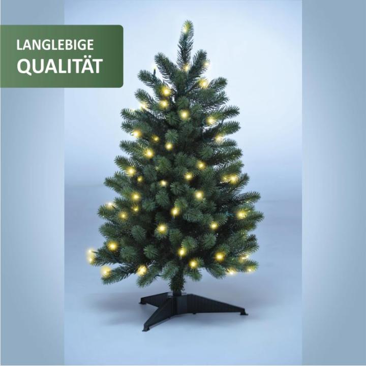 Premium kerstboom van 85 cm, helder licht, kunstkerstboom, met 70 leds, nepboom, PE-kerstboom