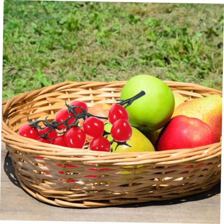 2 Stück Simulierte Kirschtomaten Dekorative Früchte Künstliche Früchte Künstliche Kirschtomaten Simulierte Tomaten Lebensechte Tomaten Girlande Künstliche Früchte Dekore