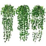 3 stuks kunsthangplanten, hangende , 95 cm, onderhoudsvrije , wijnstok, groene planten, plastic planten voor binnen en buiten, tuin, wanddecoratie