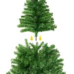 Kunstkerstboom met metalen standaard, spar 120 cm - 210 cm (Glanzend Groen, 180cm 477Tips)
