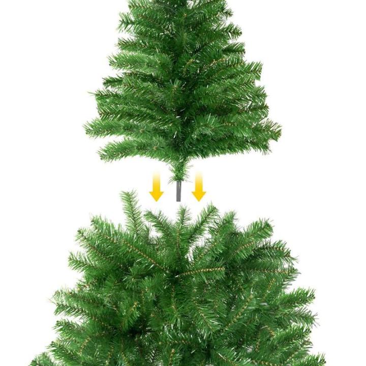 Kunstkerstboom met metalen standaard, spar 120 cm - 210 cm (Glanzend Groen, 180cm 477Tips)