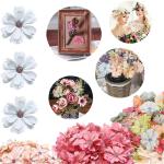 60 stuks mini-bloemen van zijde, meerkleurig, mini-madeliefjes, madeliefjes, zijden koppen, , voor feest, bruiloft, huis, decoratie, knutselen, kunsthandwerk