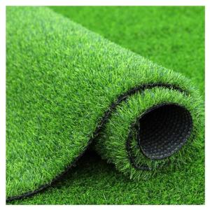 Kunstrasen, synthetischer Kunstrasen, 20 mm Florhöhe, hochdichter Kunstrasen für Gartenrasenlandschaften (Größe: 4 m)