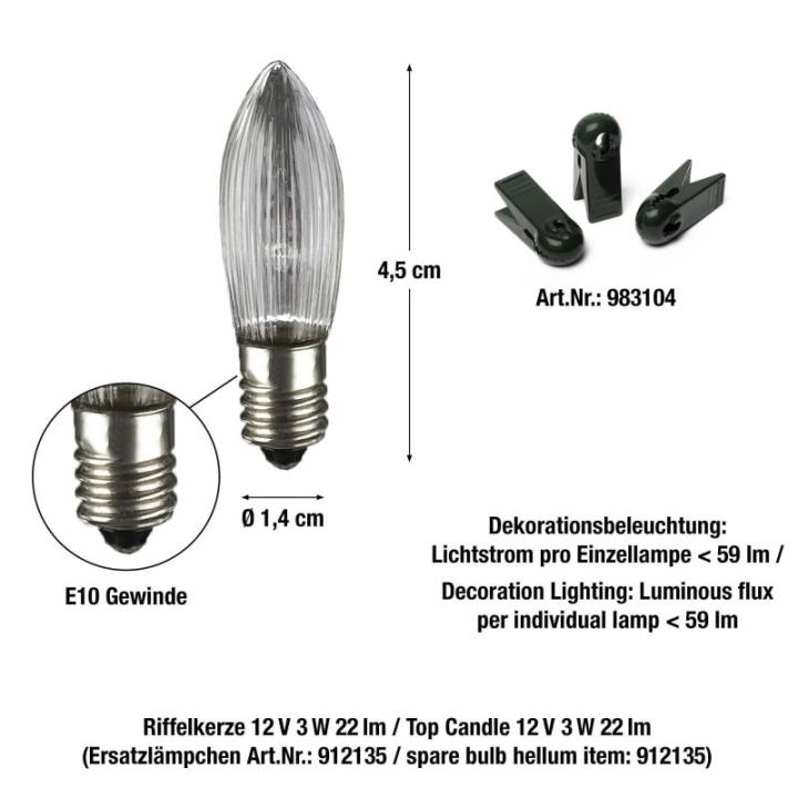 Lichtsnoer kerstboom, 20 boomkaarsen, 13,3 m, made-in-Duitsland, lichtketting met stekker, deelbaar, kerstverlichting met filament, kerstboomkaarsen 814033