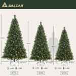 Nordmann Kunstkerstboom, 240 cm, met verlichting, warm en RGB led-lichtsnoer, 9 modi en afstandsbediening