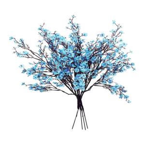 Künstliches Blumenarrangement,Künstlicher Blumens Baby Breath Seide mit langen hohen Stiel Europäische Kunst Dekor gefälschte Blumen natürliche Gypsophila Zweige(Blue)