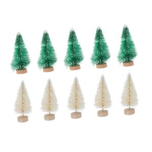 18 STK Christbaumschmuck Hausdekorationen Für Zu Hause Tischdekoration Kleiner Sisalbaum Mini-weihnachtsbäume Für Den Tisch Weihnachtsdekoration Künstliche Mini-bäume Green Pl