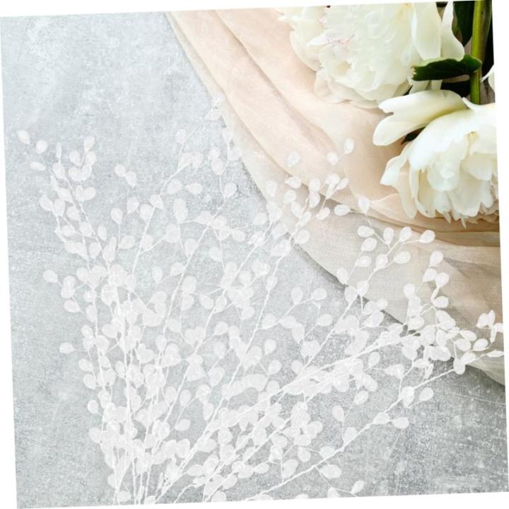1 Satz Perlenblumen Brauthaarrebe Künstlicher Hochzeitsstrauß Perlen-Kits Hochzeitssachen Künstliche Blüten Hochzeitsdeko Kristallknospenzweige Hochzeitszubehör Acryl Weiß 10