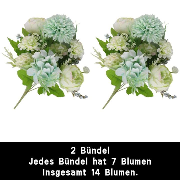 Kunstbloemen, 14 boeketten van kunstpioenrozen, kunstbloemen, kunstbloemen, kunstbloemen, voor feest, eettafel, raam, huis, bruiloftsdecoratie 1010