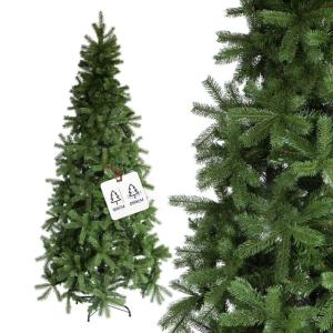 Weihnachtsbaum Slim aus realistischem PVC, ideal für kleine Räume, von höchster Qualität, 714 dichte Zweige und Stabiler Boden, Elegantes Design für Klassische Weihnachtsdekor