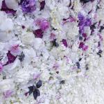 Lila Verlaufssimulation Blumenwand Hintergrundwand, Hochdichte 5D-Stoffbasis Simulationsblumenwand, Outdoor-Event-Dekoration Für Fotohintergrund Home Party Hochzeitshintergrund(2.