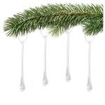 6x Kerstboom ijsdruppels - Kerstboomversiering voor de kerstboom - Kerstboomversiering (6x ijsdruppels - 1 maat)