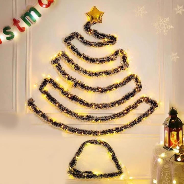 Hängender Weihnachtsbaum, Wand-Weihnachtsbaum | Hängender beleuchteter Weihnachtsbaum - Weihnachtsdekoration, Partys, dekoratives Zubehör, platzsparender Baumschmuck zum Aufhän
