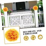 2 stuks eucalyptus grasbal groen klein gras vormsnijballen voor decoratie buiten gras buiten faux-mum bal plafond grasbal oranje plastic