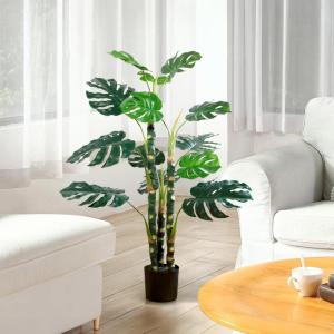 Monstera Monstera , 150 cm, ziet eruit als echt, Monstera decoratieve kunstplant voor thuis, woonkamer, slaapkamer, kantoor, tuin