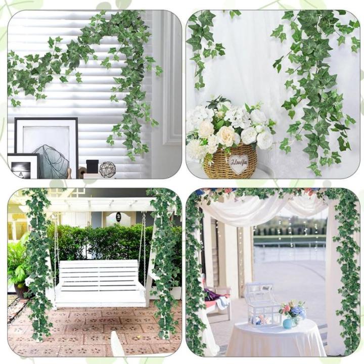 Kunstklimopslinger, 180 cm, kunstklimopslinger, kunsthangplant, hangende hangende hangende kunstbladeren, klimopranken, decoratie, voor kamer, feest, wanddecoratie