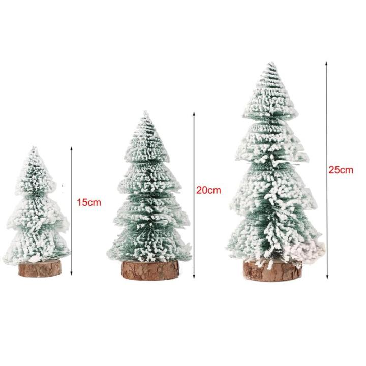 Mini-kerstboom, 15/20/25 cm, 5 stuks, eland, kunstkerstboom, tafel, dennenboom, klein, miniatuur, dennenboom met sneeuweffect, groen, kerstdecoratie, tafeldecoratie voor doe-het-ze