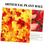 4 Stück Eukalyptus-grasball Künstlicher Eukalyptusbaum Runde Künstliche Pflanzenkugeln Kunstpflanze Buchsbaum Formschnitt Kugeln Topiary-Kugeln Faux-laubkugeln Plastik Orange