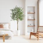 Kunstmatige olijfboom, 180 cm, kunstplant, grote olijfboom, kunstboom, ziet eruit als echt voor woonkamer, slaapkamer, kantoor, decoratie