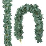 2 stuks kunstmatige eucalyptus slingers stam bladeren takken, 15 voet nep eucalyptus bladeren wijnstokken voor bruiloft tafel achtergrond boog muur decor deuropeningen decoratie bi