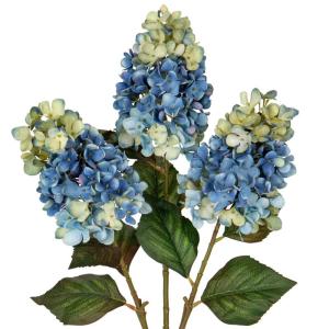 3 STKS Herfst Nep Hortensia Zijde Bloemen 27.5 inch Hoge Kunstmatige Hortensia, Dodger Blauwe Kunstbloem Zijde Hortensia Lange Stengel voor Bloemstuk Herfst Decoraties