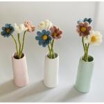 Anemonen/margrieten handvilt - bloemen van vilt vilten bloemen viltdecoratie lente Pasen - Fair Trade - handgemaakt boeket boeket (3 = wit/blauw/roze)
