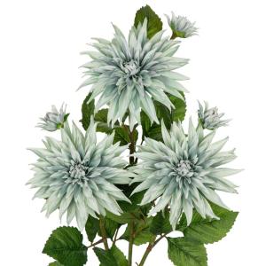 3 stuks blauwe kunstmatige dahlia's, 75 cm kunstzijden bloemen met lange steel voor bloemarrangementen, faux dahlia's bloemen voor doe-het-zelf bruiloft party middenstuk huis kanto