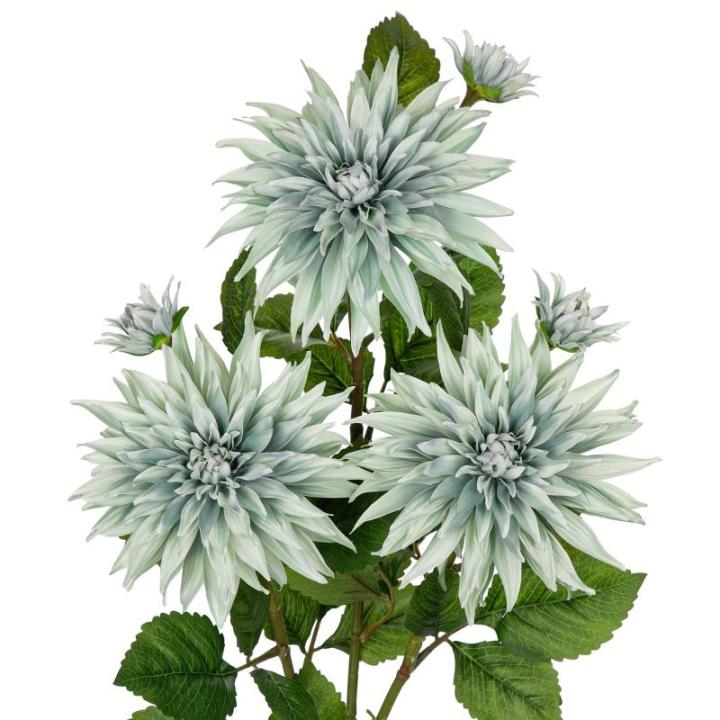 3 stuks blauwe kunstmatige dahlia's, 75 cm kunstzijden bloemen met lange steel voor bloemarrangementen, faux dahlia's bloemen voor doe-het-zelf bruiloft party middenstuk huis kanto