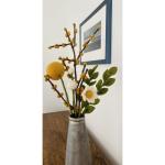 7 vilten bloemen, kleine bloemengroet, boeket, Fair Trade, handgemaakt (XXL-geel)