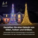 LED-Weihnachtsbaum für draussen - 4 Meter - 400 LEDs - Weihnachtsbaum inklusive Mast - Warmweiss