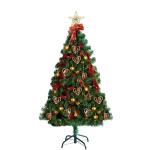 Kunstkerstboom, 120 cm (diameter ca. 60 cm), 260 takken, kerstboom met snelopbouw, klapsysteem, bevat kerstboomstandaard, eenvoudige montage, vlamvertragend pvc-dennenboom