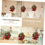 4 Stück Simulierte Obstspieße Künstliche Erdbeeren Lebensechte Obst Requisiten Künstliche Früchte Für Die Dekoration Künstliche Früchte Dekor Obst Requisiten