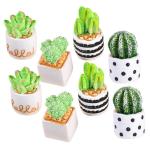 16 stuks kunstmatige cactus tuin miniatuur ornament mini nep plant kleine bloempiguren kleine cactus potplanten mini vetplanten decoratie glas benodigdheden kantoor hars
