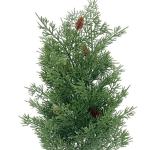 Künstlicher Pflanzenzweig, Weihnachtsstiel-Dekoration, praktische, praktische grüne Weihnachtsdekoration für den Schreibtisch zu Hause, Höhe 47cm