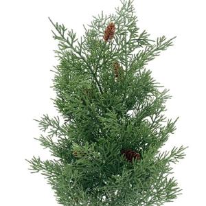 Künstlicher Pflanzenzweig, Weihnachtsstiel-Dekoration, praktische, praktische grüne Weihnachtsdekoration für den Schreibtisch zu Hause, Höhe 47cm