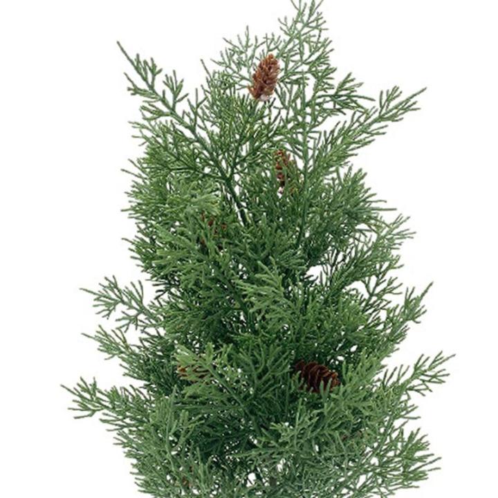 Künstlicher Pflanzenzweig, Weihnachtsstiel-Dekoration, praktische, praktische grüne Weihnachtsdekoration für den Schreibtisch zu Hause, Höhe 47cm
