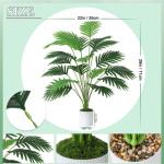 Kunstpalmbladeren, plant in pot, kunstmatige tropische monstera, groene bladeren, Hawaiiaanse Monstera-plant, 18 takken, 71 cm, splitphilo-plant, grote groene plant