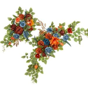 Realistische florale gewölbte Türverzierungen, bunte Seidenblumen-Dekorationen für erfreuliche Anlässe und Zeremonie-Hintergründe