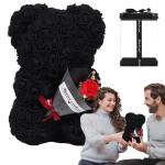 Valentijnsdag rozenbeer cadeau voor haar rozenbeer schattige teddybeer, kunstrozenbeer met rozenboeket, romantische rozen teddybeer cadeau voor Kerstmis