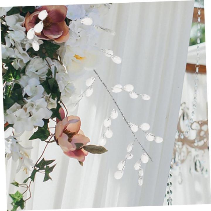 4 Stück Kristallperlen Acryl Blumenzweig Perlen Blumenzweig Knospenzweig Künstlicher Blumenzweig Acrylzweig Hochzeit DIY Blumenhandwerk Perle Heim DIY Acryl Pflanze