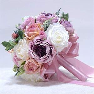 Hochzeitsstrauß for die Braut mit künstlichen Blumen, Hochzeitsstrauß im Knopfloch, Brautjungfernstrauß