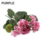 Künstliche Geranien, Blumen, künstliche Pflanze, Geranie, Strauch, Blumen, künstliche Flora, Heimdekoration, Zubehör, künstliche Pflanzen (lila)