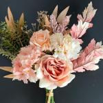, planten, zijden bloemstukken, bruiloftsboeketten, decoraties, kunststof bloementafeldecoratie voor thuis, keuken, tuin, feestdecoratie (champagne roze roos)